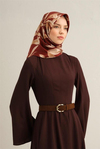 Armine İpek Eşarp 2025 Yaz - 9324-57 Bordo Twill