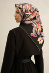 Armine İpek Eşarp 2025 Yaz - 9332-38 Siyah Twill