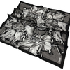 Armine İpek Eşarp 2025 Yaz - 9337-86 Siyah Gri Twill