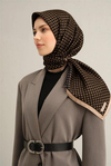 Armine İpek Eşarp 2025 Yaz - 9345-58 Acı Kahve Twill