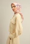Armine İpek Eşarp 2025 Yaz - 9346-55 Pudra Twill