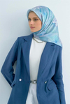 Armine İpek Eşarp 2026 Yaz - 9505-02 Soft Mavi Sura