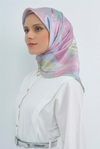 Armine İpek Eşarp 2026 Yaz - 9505-82 Soft Mavi Pudra Twill