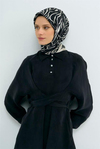 Armine İpek Eşarp 2026 Yaz - 9511-14 Siyah Sura