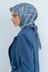 Armine İpek Eşarp 2026 Yaz - 9518-31 Mavi Twill