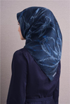 Armine İpek Eşarp 2027 Kış - 9600-02 Lacivert Twill