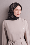 Armine İpek Eşarp 2027 Kış - 9600-52 Siyah Twill