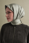 Armine İpek Eşarp 2027 Kış - 9601-32 Yeşil Sura