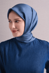 Armine İpek Eşarp 2027 Kış - 9601-81 Mavi Twill