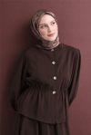 Armine İpek Eşarp 2027 Kış - 9631-86 Sütlü Kahve Sura