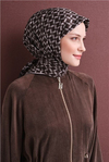 Armine İpek Eşarp 2027 Kış - 9636-59 Acı Kahve Twill