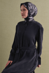 Armine İpek Eşarp 2027 Kış - 9645-50 Siyah Twill