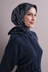 Armine İpek Eşarp 2027 Kış - 9645-51 Lacivert Twill