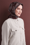 Armine İpek Eşarp 2027 Kış - 9645-52 Bordo Twill
