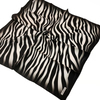 Armine İpek Eşarp Nostalji - 8274-01 Siyah Krem Zebra Twill
