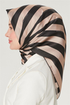 Armine İpek Eşarp Nostalji - 8504-03 Siyah Vizon Twill