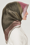 Armine İpek Eşarp Nostalji - 8516-84 Haki Pudra Twill