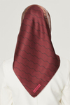 Armine İpek Eşarp Nostalji - 8519-84 Bordo Vizon Twill
