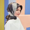 Armine İpek Eşarp Nostalji - 8524-30 Siyah Krem Twill