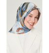 Armine İpek Eşarp Nostalji - 8526-37 Açık Mavi Twill