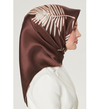 Armine İpek Eşarp Nostalji - 8548-84 Acı Kahve Twill