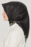 Armine İpek Eşarp Nostalji - 8553-09 Siyah Twill