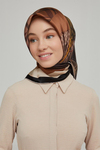 Armine İpek Eşarp Nostalji - 8620-38 Siyah Bakır Twill
