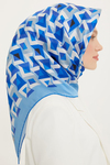 Armine İpek Eşarp Nostalji - 8720-52 Mavi Twill