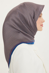 Armine İpek Eşarp Nostalji - 8733-33 Mavi Turuncu Twill
