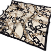 Armine İpek Eşarp Nostalji - 8736-01 Krem Siyah Twill