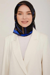 Armine İpek Eşarp Nostalji - 8833-39 Siyah Saks Sura