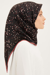 Armine İpek Eşarp Nostalji - 8900-13 Siyah Bordo Twill