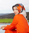 Armine İpek Eşarp Nostalji - 8935-31 Turuncu Sura