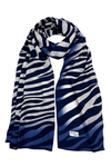 Armine Modal Şal - Zebra Model - Lacivert Beyaz