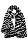 Armine Modal Şal - Zebra Model - Siyah Beyaz