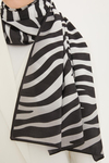 Armine Modal Şal - Zebra Model - Siyah Beyaz