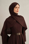 Armine Pamora Şal - Monogram Desenli 3 - Acı Kahve 10
