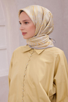 Belli İpek Eşarp - 4209-81 Sarı Twill