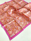 Belli Twill İpek Eşarp - 4101-80 Pembe