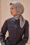 Belli Twill İpek Eşarp - 4104-64 Vizon