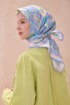 Belli Twill İpek Eşarp - 4111-29 Soft Lila