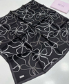 Belli Twill İpek Eşarp - 4113-57 Siyah