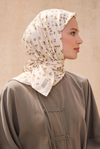 Belli Twill İpek Eşarp - 4126-37 Krem