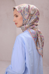 Belli Twill İpek Eşarp - 4202-33 Soft Taş Pembe