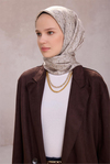 Belli Twill İpek Eşarp - 4215-05 Bej