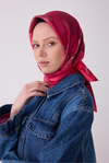 Belli Twill İpek Eşarp - 4306-30 Pembe