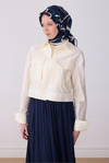 Belli Twill İpek Eşarp - 4309-34 Lacivert