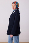 Belli Twill İpek Eşarp - 4318-80 Lacivert