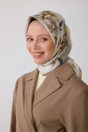 Belli Twill İpek Eşarp - 4330-84 Bej