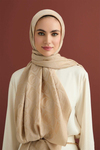 Imannoor Naia Şal - Dama Desenli - Bej